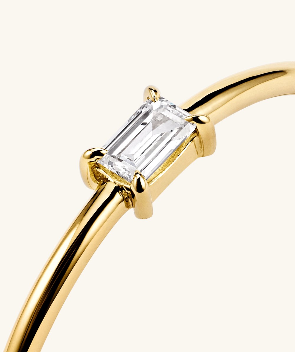Mejuri Baguette Stacker Ring - 14k Yellow Gold Canada Store