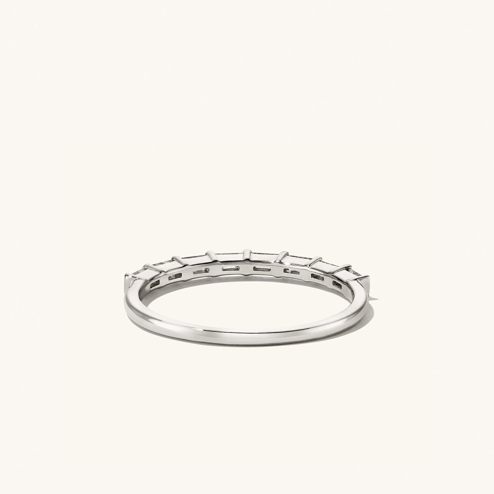 Mejuri Baguette Diamond Half Eternity Band - 14k White Gold Canada Store